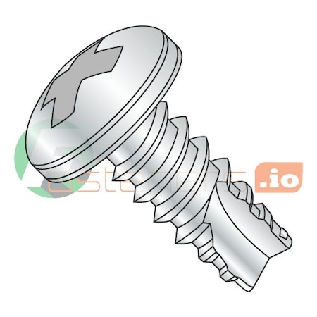 Newport Fasteners Thread Cutting Screw, #6 x 5/8 in, Zinc Plated Steel Pan Head Phillips Drive, 10000 PK 773982
